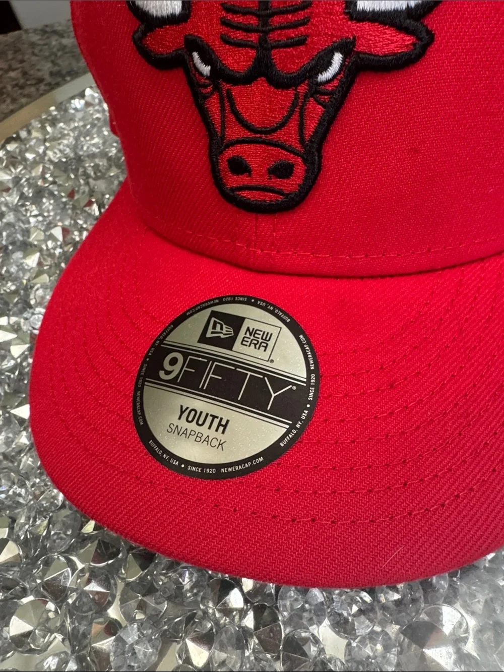 New Era Chicago Bulls Red & White Youth Snapback Hat NWT